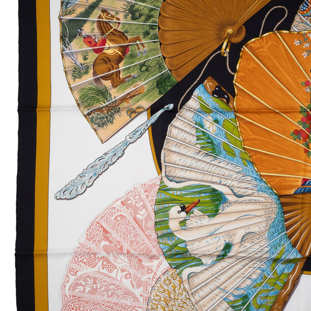 HERMES Authentic Black Silk Scarf - Picture 8 of 16